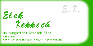elek keppich business card